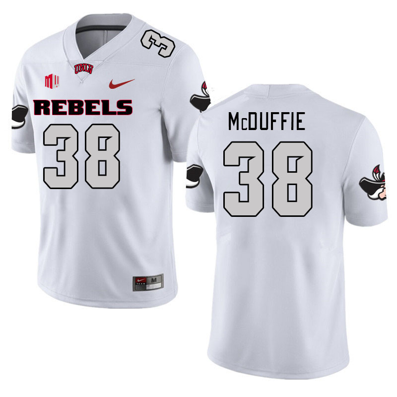 Men #38 Marsel McDuffie UNLV Rebels 2023 College Football Jerseys Stitched-White - Click Image to Close